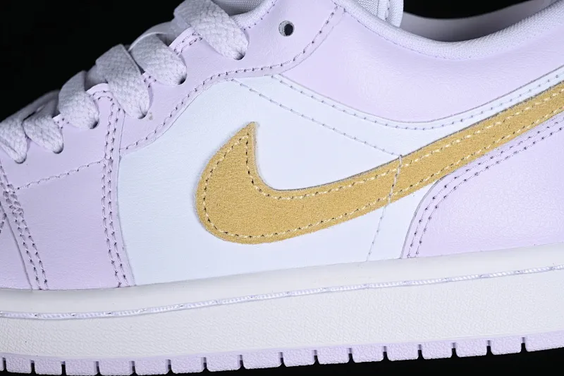 All categories Air Jordan Jordan series basketball shoes Air Jordan 1 Low G version pure original Air Jordan 1 Low "Barely Grape" AJ1 Joe 1 light purple low-top cultural casual sneakers DC0774-501